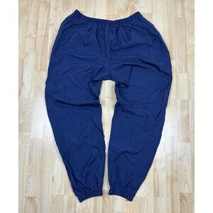 Vintage 80s 90s Nike Embroidered Track Pants / Sweatpants / Navy Blue / Size XL